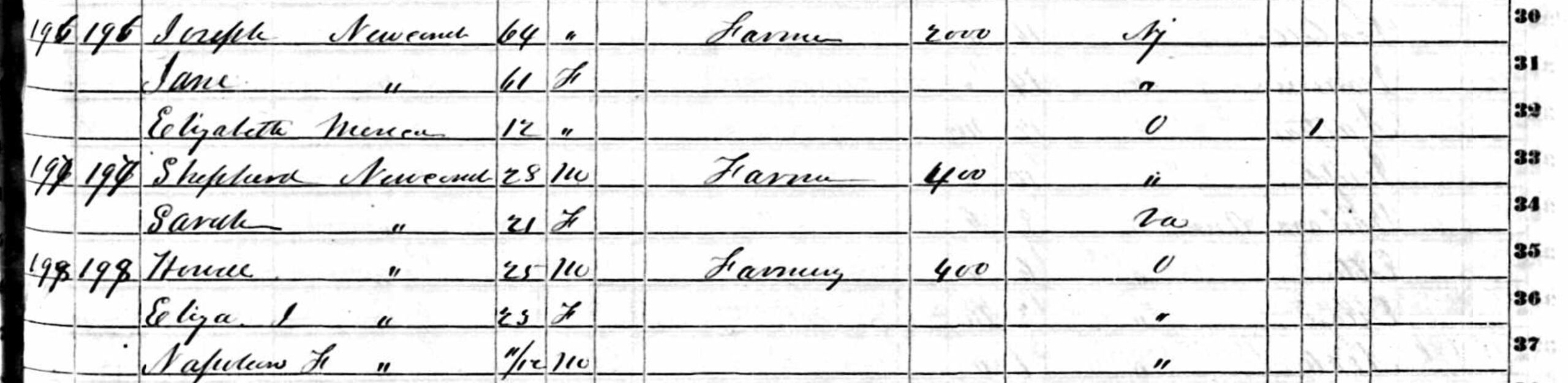 JOSEPH NEWCOMB (1785-1867)