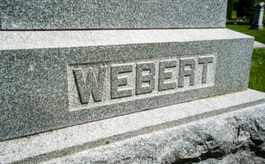 Webert memorial in Evergreen Cemetery, Elk Mound