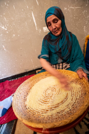 Coopérative Tradi Bio Malika, a women’s cooperative dedicated to making products from grains, in Beni-Mella, Morocco. Photo: Michael Major/Crop Trust