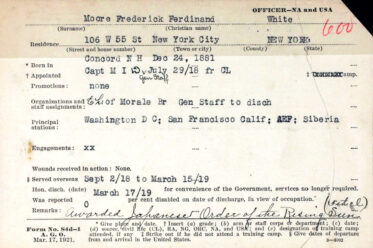 Military records show the Emperor of Japan awarded him the Japanese Order of the Rising Sun for his services while in Chita, in Siberia
