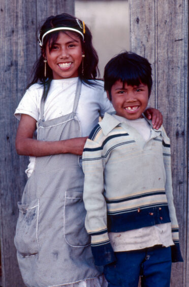 Brother and sister near Cochabamba Bolivia