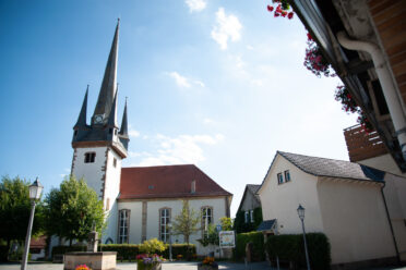 Town square of Oberaula, the administrative center for Olberode