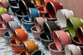 Pottery on streetside in Medina, Marrakesh, Morocco. Photo: Michael Major