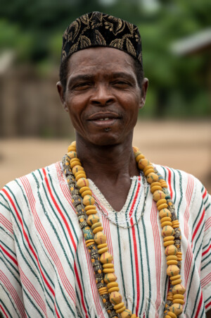 Meeting of RESADE beneficiaries at village of Kéké-kopé, Togo. Improving Agricultural Resilience to Salinity through Development and Promotion of Pro-poor Technologies (RESADE). Visit to Togo, 23-25 August 2023. Photos: MIchael Major for ICBA