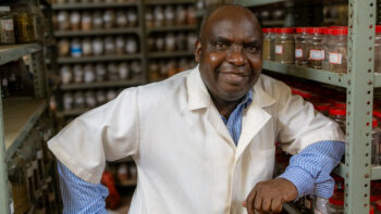 Ricardo Maria, RESADE Mozambique Country Coordinator. Soil laboratory of the Mozambique Institute of Agricultural Research (IIAM).
Photo taken during a visit to Botswana from 23-25 October 2023 to document success stories under a project “Improving Agricultural Resilience to Salinity through Development and Promotion of Pro-poor Technologies (RESADE)” implemented by the International Center for Biosaline Agriculture (ICBA) and funded by the International Fund for Agricultural Development (IFAD) and the Arab Bank for Economic Development in Africa (BADEA).
More information about the projec