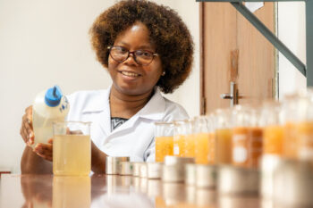 Soil laboratory of the Mozambique Institute of Agricultural Research (IIAM).
Photo taken during a visit to Botswana from 23-25 October 2023 to document success stories under a project “Improving Agricultural Resilience to Salinity through Development and Promotion of Pro-poor Technologies (RESADE)” implemented by the International Center for Biosaline Agriculture (ICBA) and funded by the International Fund for Agricultural Development (IFAD) and the Arab Bank for Economic Development in Africa (BADEA).
More information about the projec