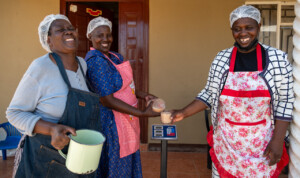 Masego Ramolaise, a farmer in a village near Lentsweletau in southern Botswana, makes sorghum malt from red sorghum. To make sorghum malt, first she soaks sorghum seed overnight. The next day she drains the water, covers the seed and keeps in a dark place for two to three days after which the seeds should have sprouted. The sorghum malt is then taken outside and dried in the sun.
Photo taken during a visit to Botswana from 18-20 October 2023 to document success stories under a project “Improving Agricultural Resilience to Salinity through Development and Promotion of Pro-poor Technologies (RESADE)” implemented by the International Center for Biosaline Agriculture (ICBA) and funded by the International Fund for Agricultural Development (IFAD) and the Arab Bank for Economic Development in Africa (BADEA).
More information about the project can be found at: resade.biosaline.org/
Photo credit: Michael Major for ICBA