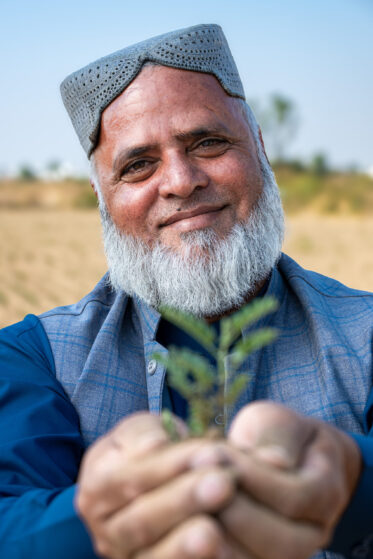 Mr. Muhammad Arif, Head of Farming Community, Kot Sarang, Talagang. Visit to farmers of Kot Sarang, Punjab to view chickpea trials and community seedbank. Photo: Michael Major for Crop Trust