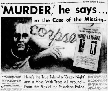 1952 feature story in Pasadena Independent remembering the case five years later