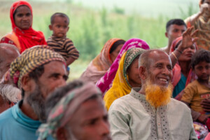 Field Day and Farmers' Gathering on Grasspea Production at Char Areas. Held on 1 March 2023 at Char Bongram, Chilmari, Kurigram, Bangladesh. Conducted by On Farm Research Division, BARI, Alamangar, Rangpur with support by ICARDA. Question session convened by the Crop Trust. Photos: Michael Major for Crop Trust