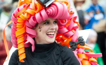 Beuel-Limperich, North Rhine-Westphalia / Germany: February 23, 2020. LiKüRa street parade during Karneval season