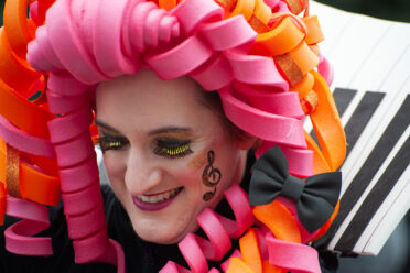 Beuel-Limperich, North Rhine-Westphalia / Germany: February 23, 2020. LiKüRa street parade during Karneval season
