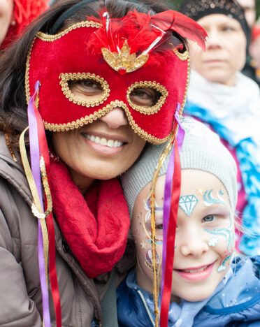 Beuel-Limperich, North Rhine-Westphalia / Germany: February 23, 2020. LiKüRa street parade during Karneval season
