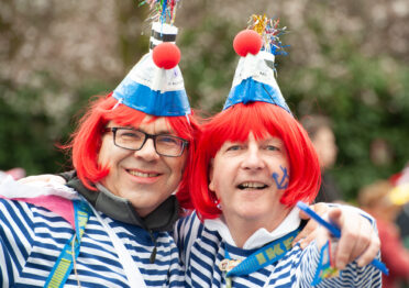 Beuel-Limperich, North Rhine-Westphalia / Germany: February 23, 2020. LiKüRa street parade during Karneval season