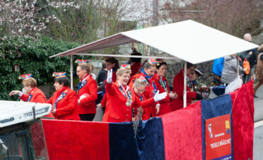 Beuel-Limperich, North Rhine-Westphalia / Germany: February 23, 2020. LiKüRa street parade during Karneval season