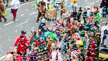 Beuel-Limperich, North Rhine-Westphalia / Germany: February 23, 2020. LiKüRa street parade during Karneval season