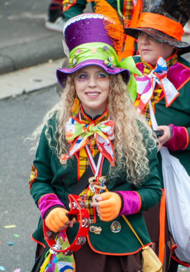 Beuel-Limperich, North Rhine-Westphalia / Germany: February 23, 2020. LiKüRa street parade during Karneval season