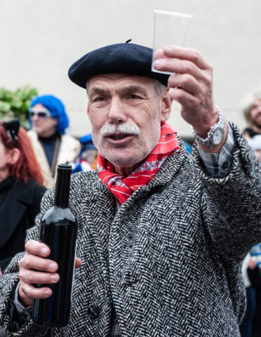 Beuel-Limperich, North Rhine-Westphalia / Germany: February 23, 2020. LiKüRa street parade during Karneval season