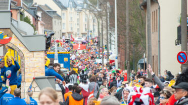 Beuel-Limperich, North Rhine-Westphalia / Germany: February 23, 2020. LiKüRa street parade during Karneval season