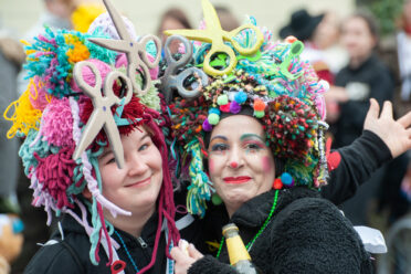 Beuel-Limperich, North Rhine-Westphalia / Germany: February 23, 2020. LiKüRa street parade during Karneval season