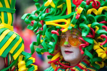 Beuel-Limperich, North Rhine-Westphalia / Germany: February 23, 2020. LiKüRa street parade during Karneval season