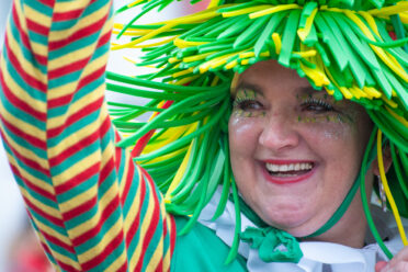 Beuel-Limperich, North Rhine-Westphalia / Germany: February 23, 2020. LiKüRa street parade during Karneval season