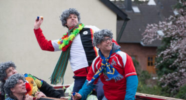 Beuel-Limperich, North Rhine-Westphalia / Germany: February 23, 2020. LiKüRa street parade during Karneval season