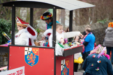Beuel-Limperich, North Rhine-Westphalia / Germany: February 23, 2020. LiKüRa street parade during Karneval season