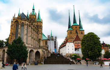 Erfurt Cathedral, also known as St Mary's Cathedral, is the largest and oldest church building in Erfurt the capital and largest city in the state of Thuringia, central Germany.