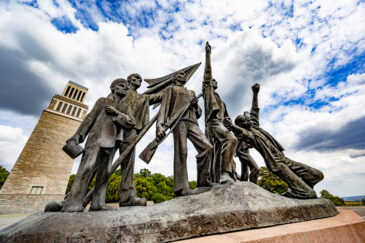 Nationale Mahn- und Gedenkstätte Buchenwald (National Buchenwald Memorial). Sculpture by Fritz Cremer. Inagurated in 1958.