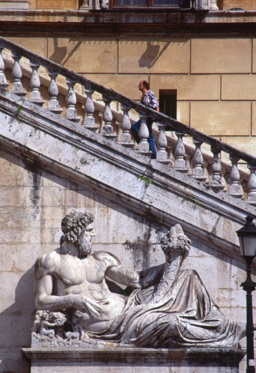 Piazza del Campidoglio, created in large part by the artist Michelangelo
