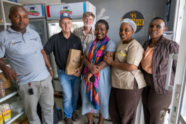 Esther Yoham Majija uses traditional African vegetables in products she makes at her bakery, the Fortlene Bakery, in Babati, Tanzania. A team from BOLDER and World Vegetable Center visited her to see products made with Bambara groundnut.
Photo: Michael Major for Crop Trust