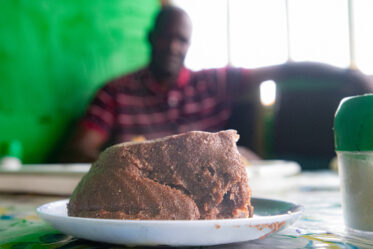 A plate of finger millet/cassava blend flour "Ugali". Ekero Market in Mumias Sub-County, Kakamega County. Photo: Michael Major/Crop Trust