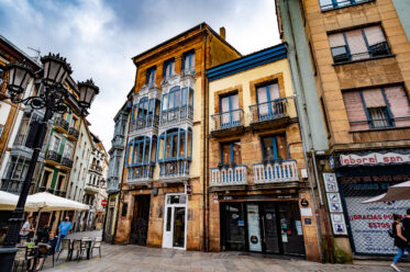 Oviedo, Asturias, Spain. Street scene.