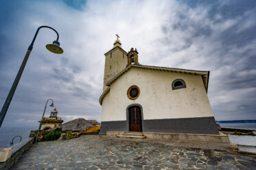 The Ermita de Nuestra Señora la Blanca church in Luarca, Asturias, Spain